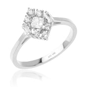 14 Ayar Altın Elegance Baget Yüzük