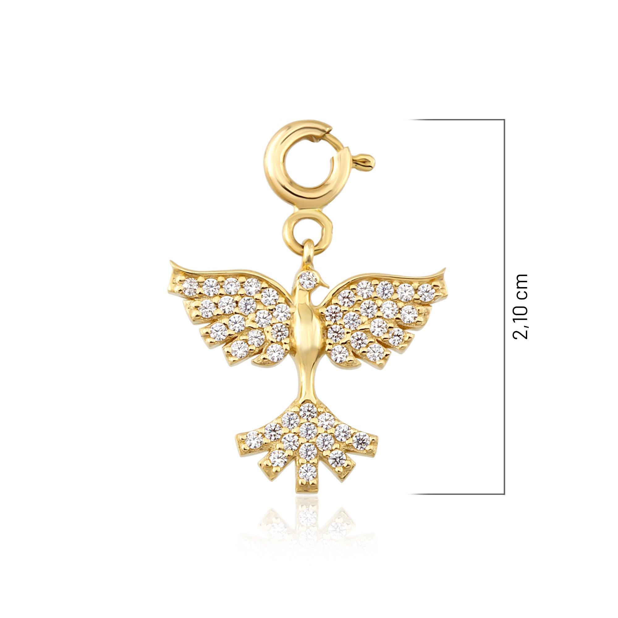 14 Ayar Altın Anka Kuşu Charm