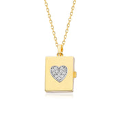 14 Ayar Altın Kapaklı Kalp Hatıra Kolye
