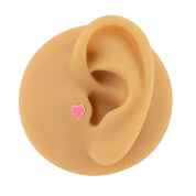 14 Ayar Altın Mineli Kalp Piercing