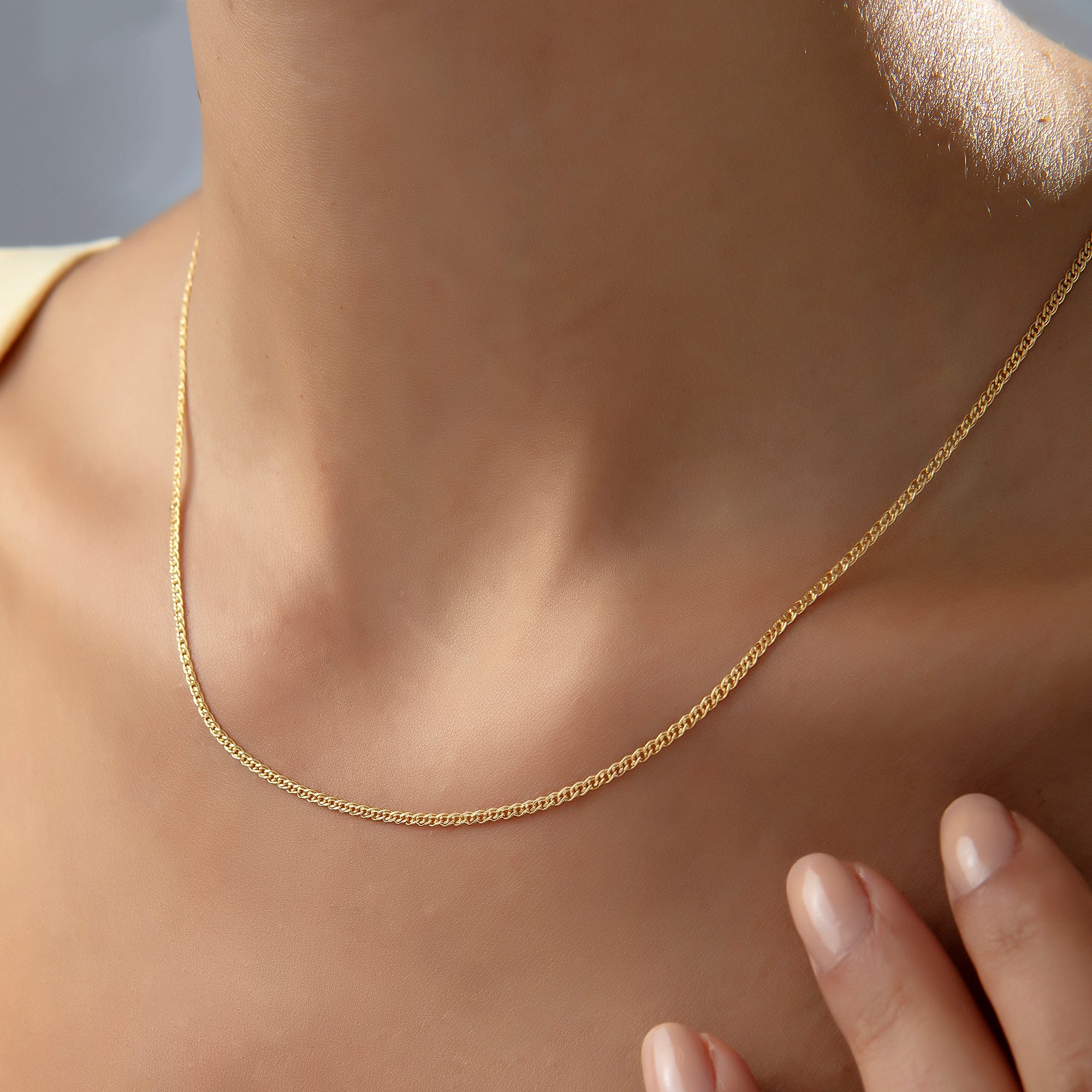 14 Ayar Altın Nonna Zincir Kolye 55 cm