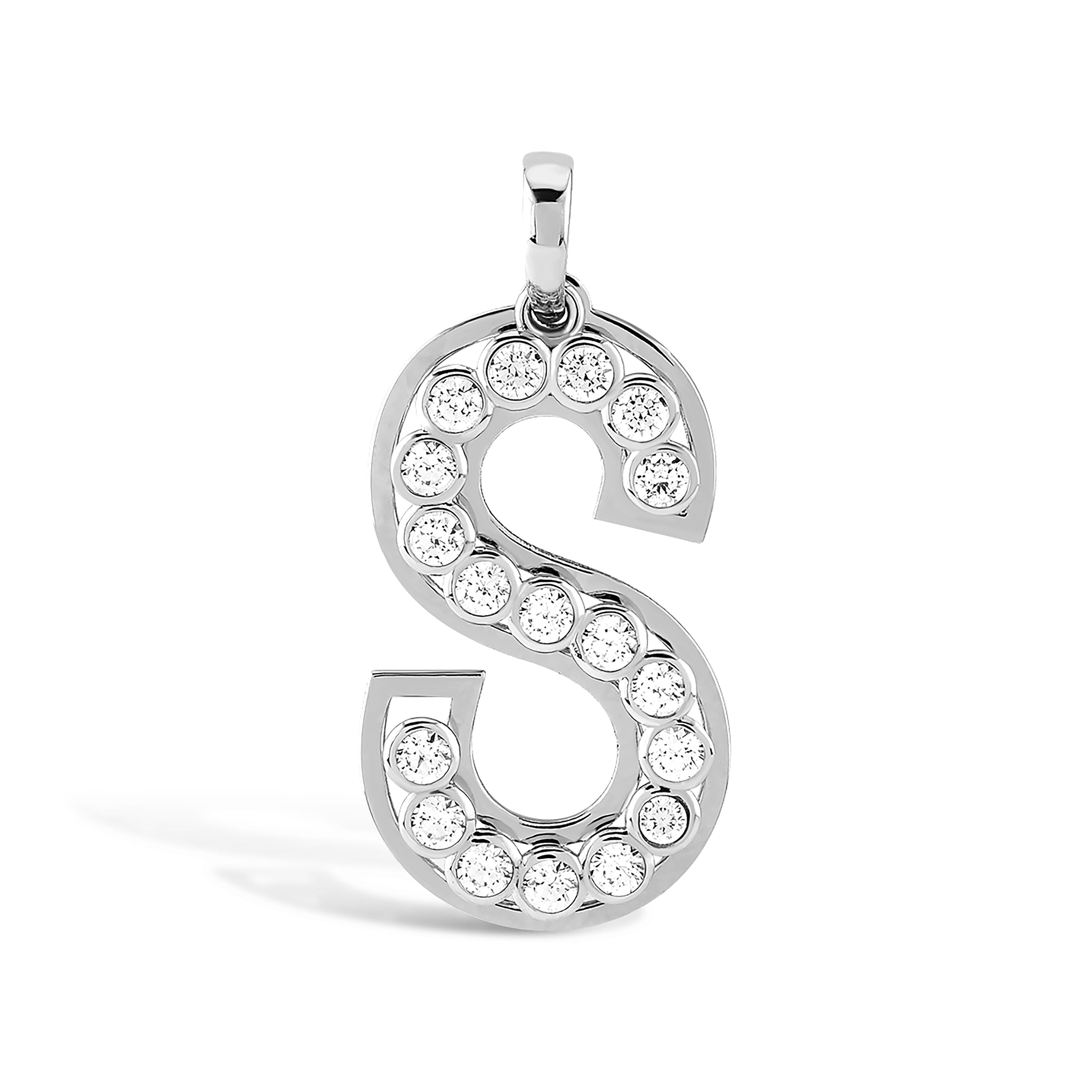 Letters Taş Harf Altın Charm