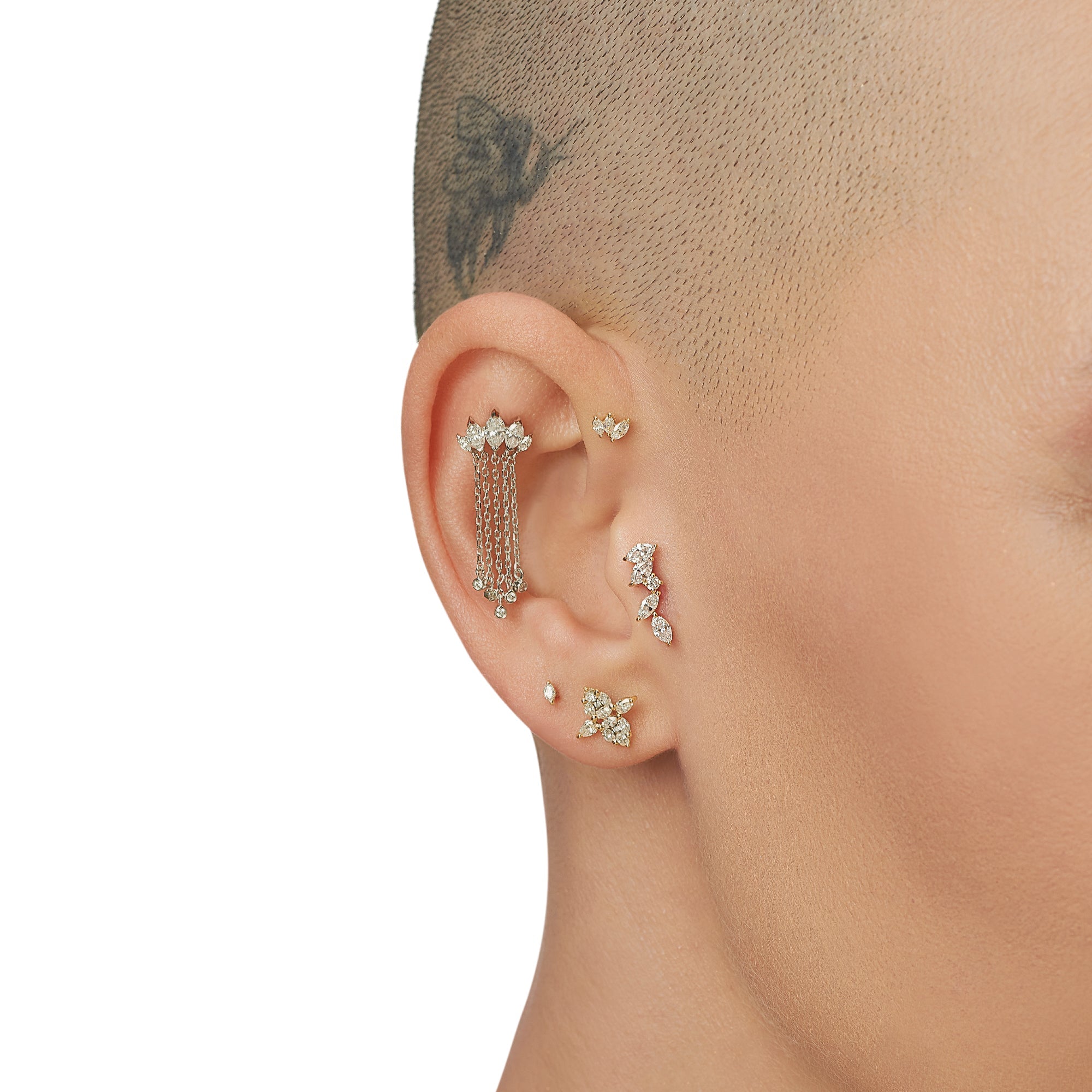 Tek Markiz Pırlanta Piercing