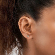 Yarım Halka Pırlanta Piercing