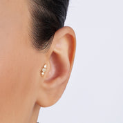 Markiz ve Yuvarlak Pırlanta Piercing