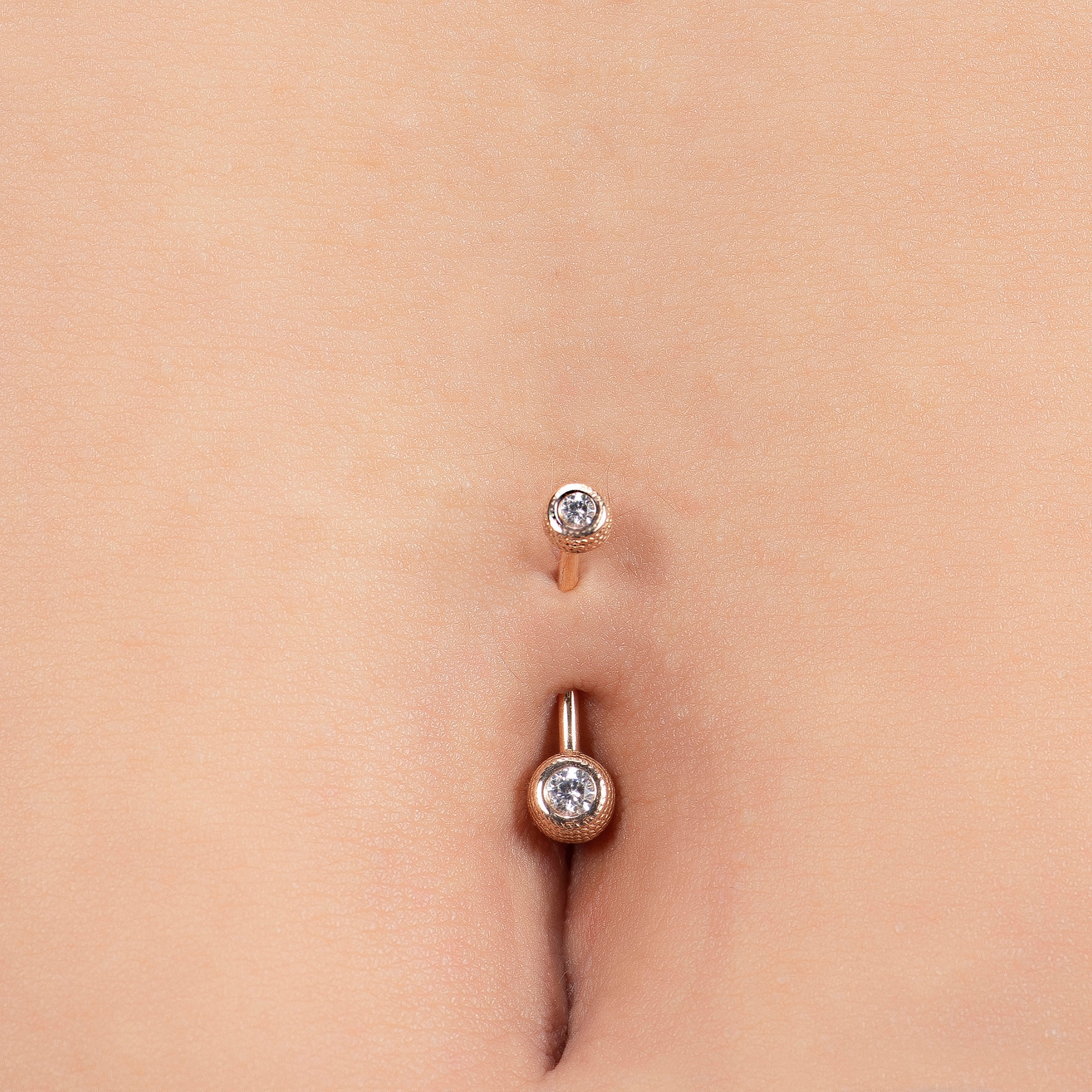 Altın Taşlı Vintage Göbek Piercing