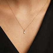 Baget Taşlı Altın Charm