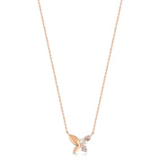 Cabaret Beyaz Safir Kelebek Altın Kolye