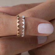 Cabaret Zigzag İkili Altın Yüzük