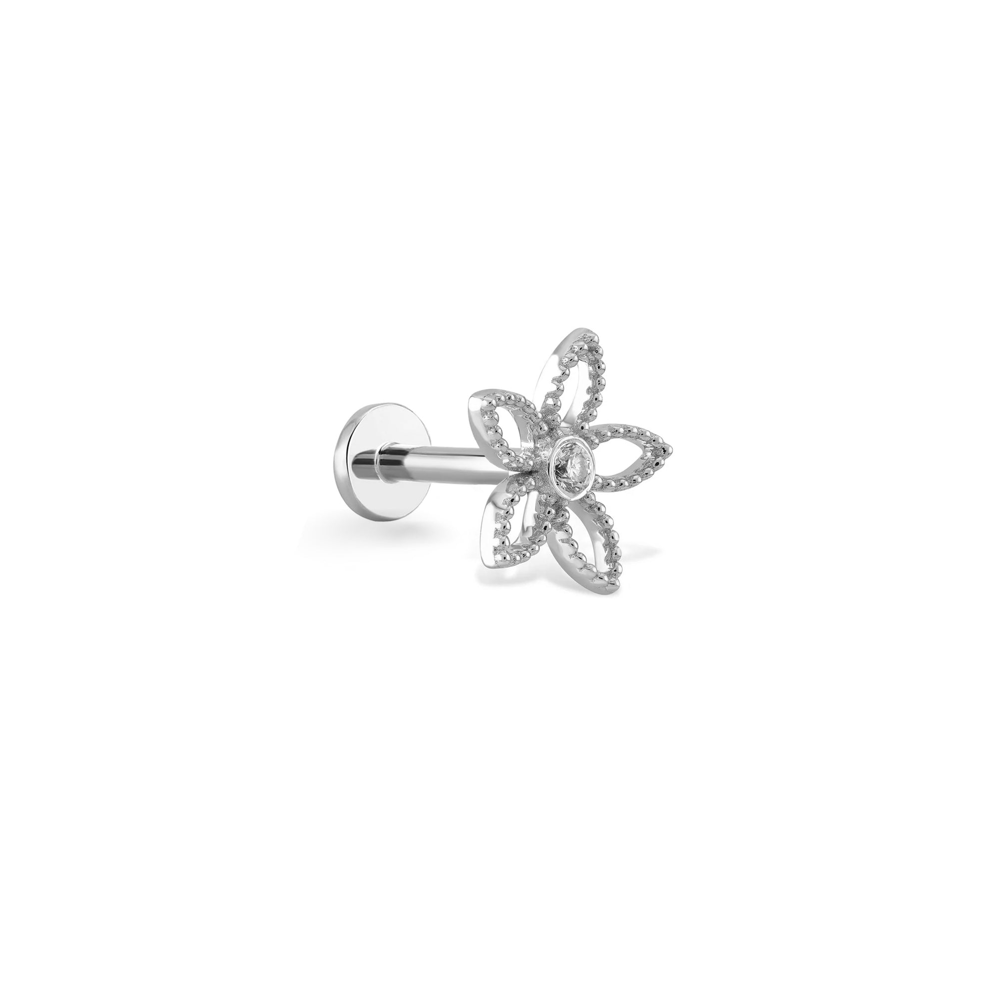 Nergis Çiceği Pırlanta Piercing