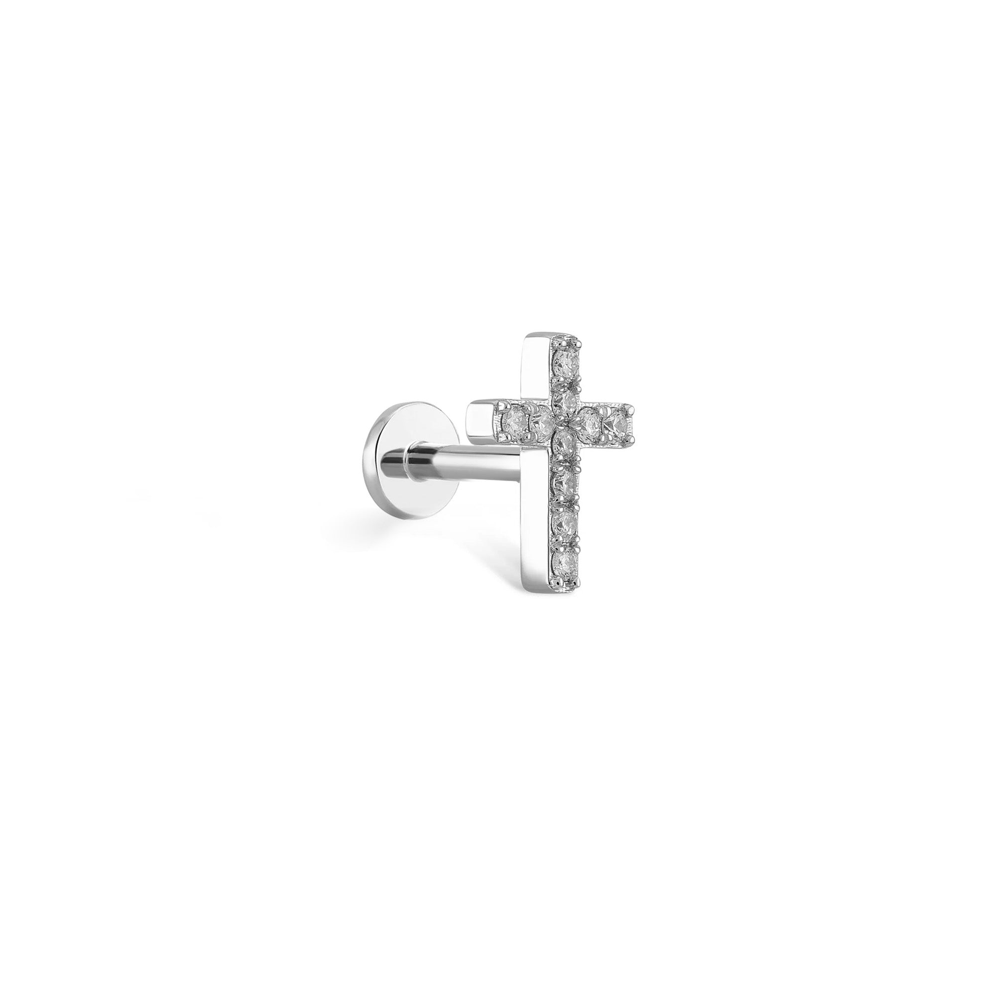 Cross Pırlanta Piercing