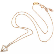 Alfa Pırlanta Taşlı Rose Altın Kolye