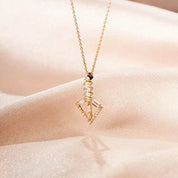 Alfa Pırlanta Taşlı Rose Altın Kolye