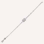 Allure 0.58 CT Elmas ve Baget Pırlanta Taşlı Beyaz Altın Bileklik