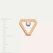 Ally Pırlanta Taşlı Rose Altın Tek Küpe