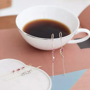 Alpheratz Yakut ve Pırlanta Taşlı Baston Küpe