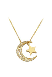 Altın Ay Yıldız Kolye