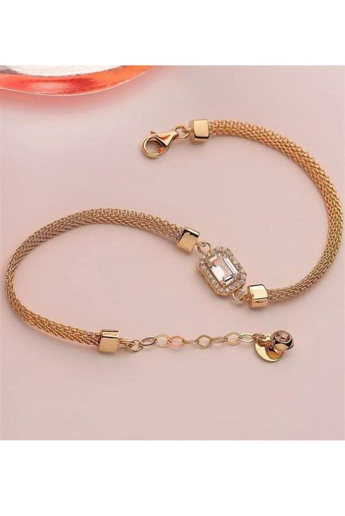 Altın Baget Taşlı Bileklik