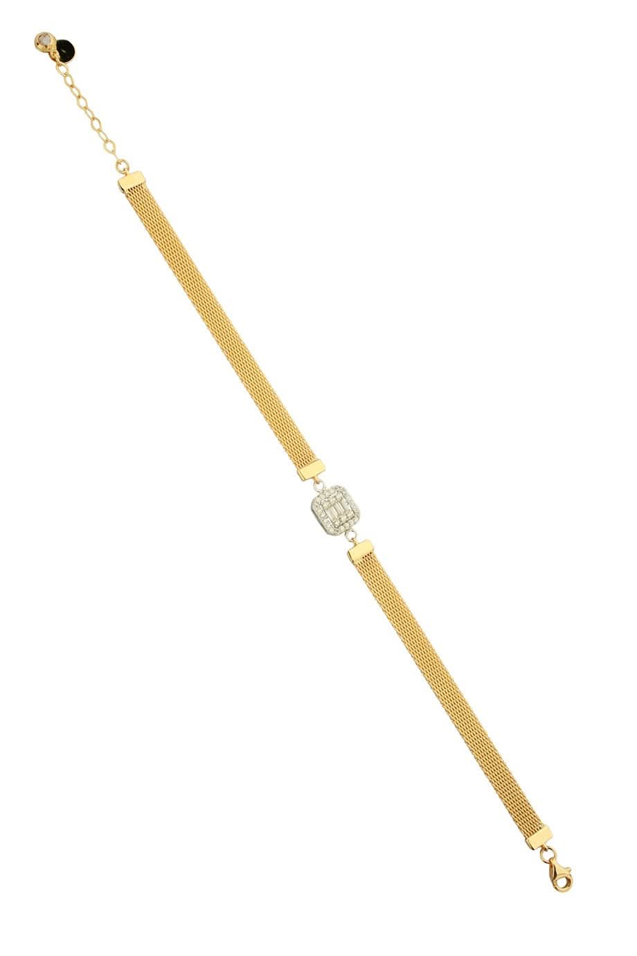 Altın Baget Taşlı Bileklik