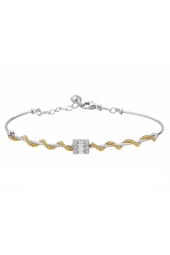 Altın Baget Taşlı Bilezik