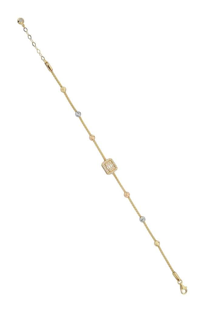 Altın Baget Taşlı Dorika Toplu Bileklik