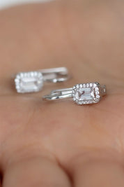 Altın Baget Taşlı Küpe