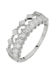 Altın Baget Taşlı Tasarım Yüzük