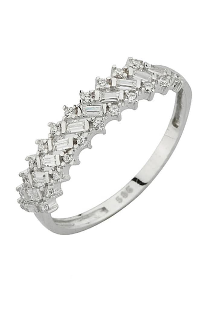 Altın Baget Taşlı Yüzük