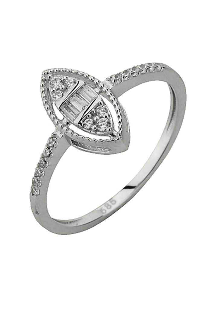 Altın Baget Taşlı Yüzük