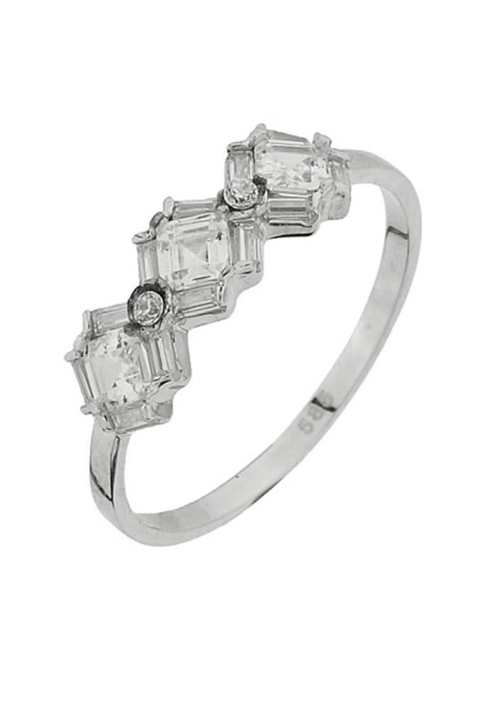 Altın Baget Taşlı Yüzük