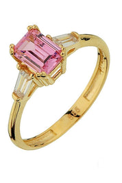 Altın Baget Taşlı Yüzük