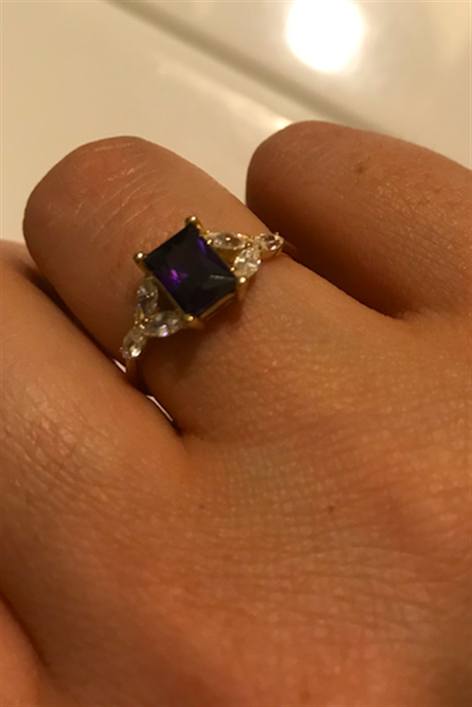 Altın Baget Taşlı Yüzük