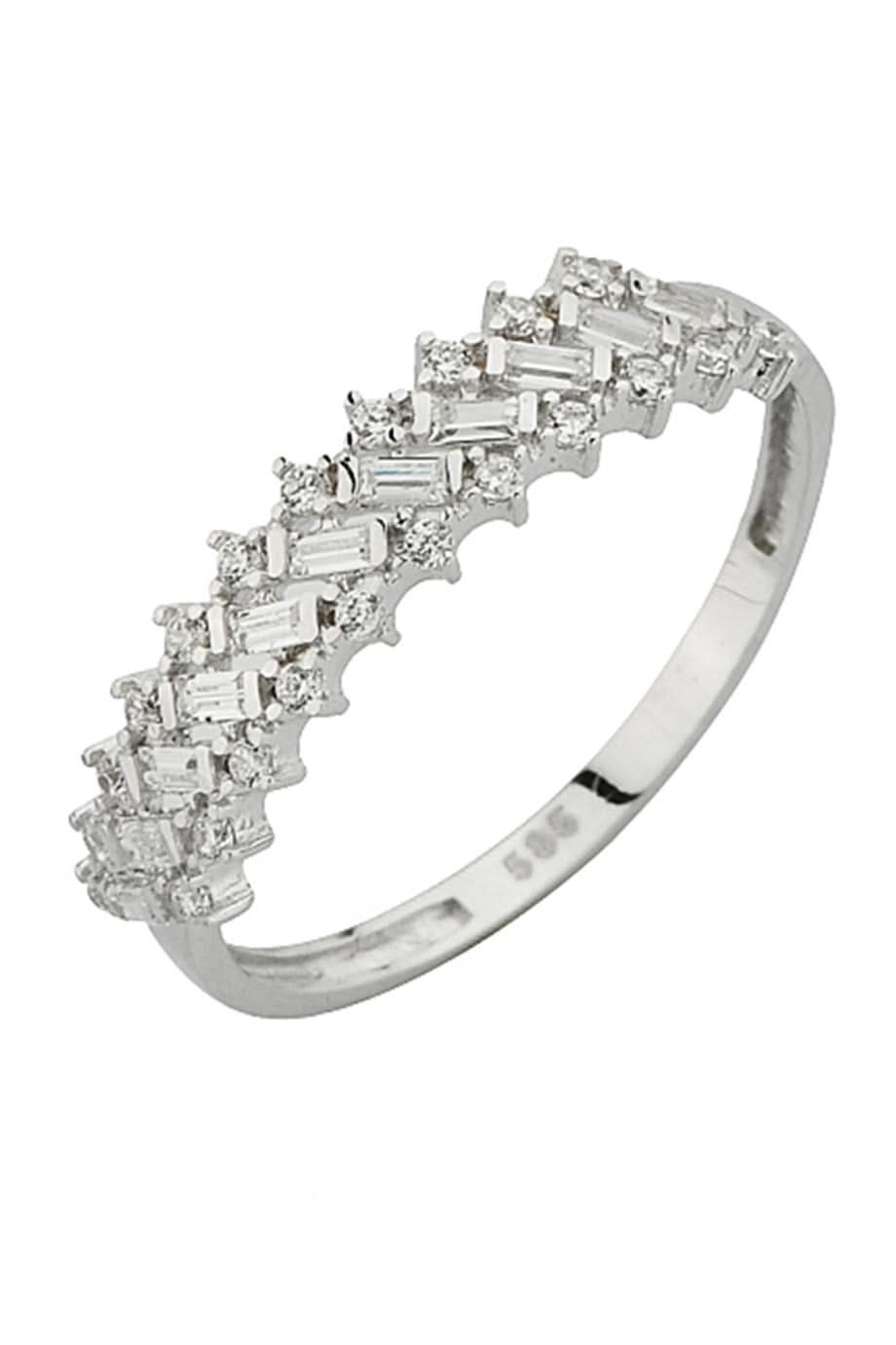 Altın Baget Taşlı Yüzük