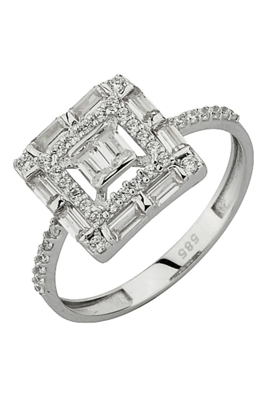 Altın Baget Taşlı Yüzük