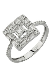 Altın Baget Taşlı Yüzük