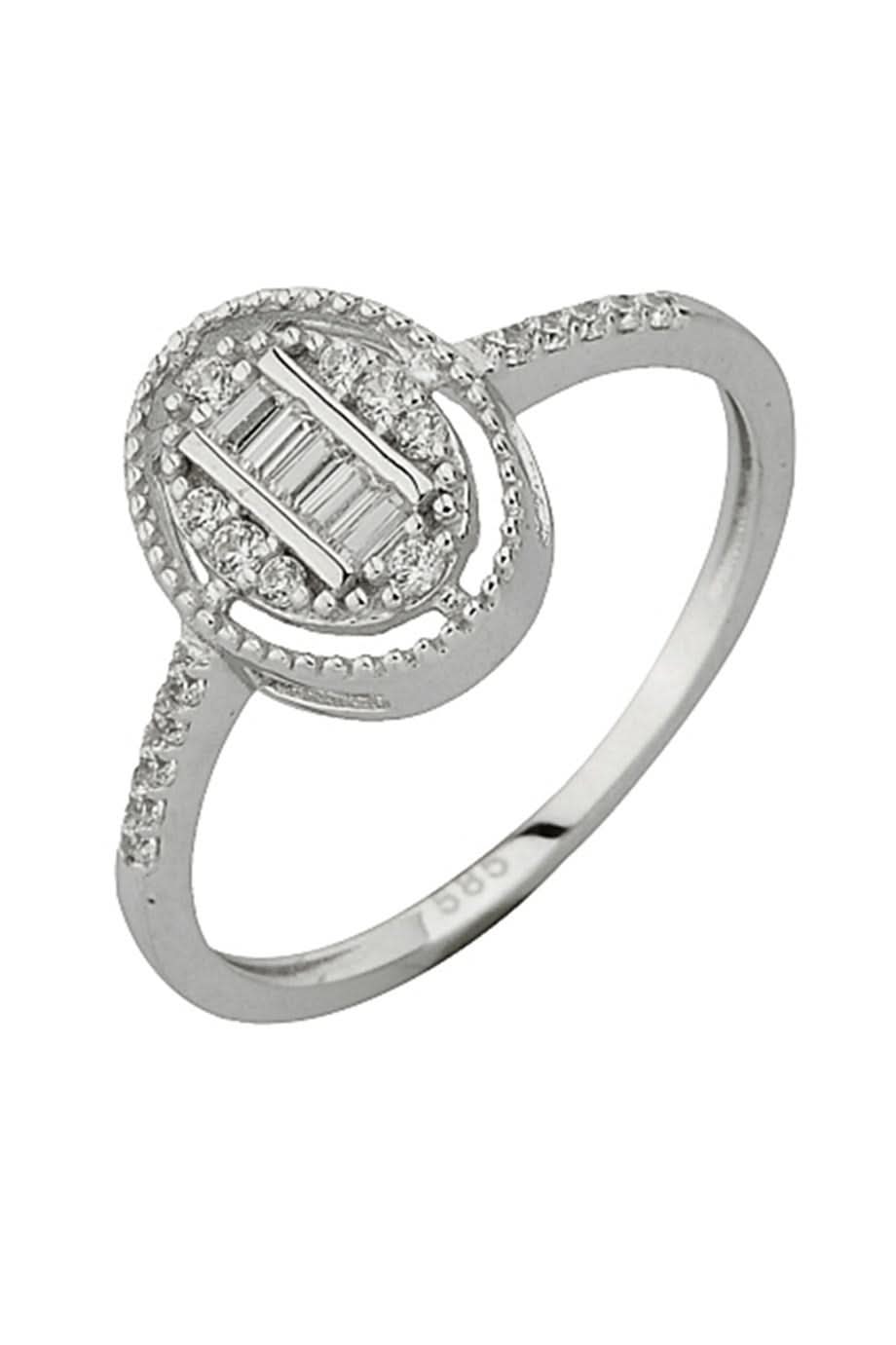 Altın Baget Taşlı Yüzük