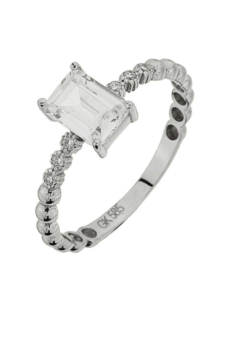 Altın Baget Taşlı Yüzük