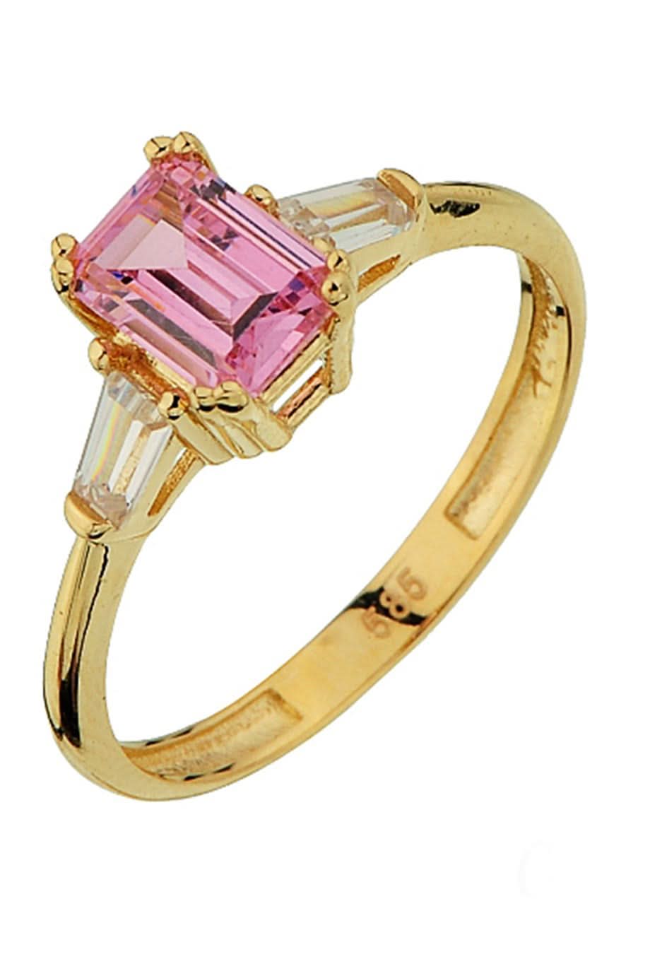 Altın Baget Taşlı Yüzük