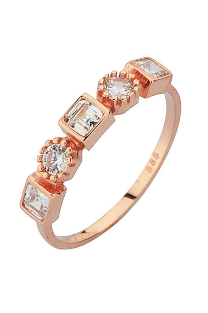 Altın Beş Taş Yüzük