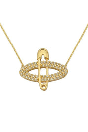 Altın Çengelli İğne Kolye