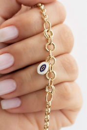 Altın Çift Taraflı Nazar Bileklik