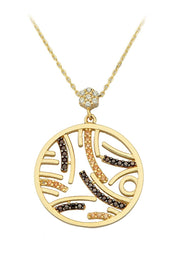 Altın Daire Detaylı Kolye