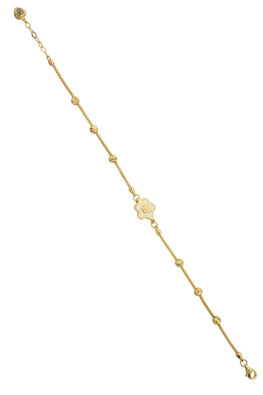 Altın Dorika Toplu Çiçek Bileklik