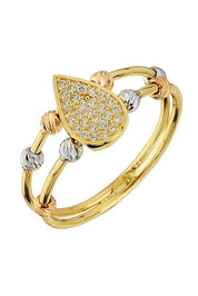 Altın Dorika Toplu Damla Yüzük