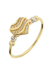 Altın Dorika Toplu Kalp Yüzük