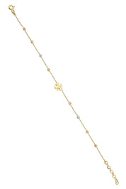 Altın Dorika Toplu Yonca Bileklik