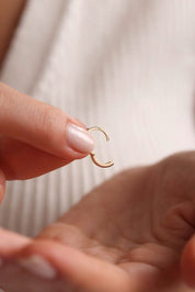 Altın Düz Oval Halka Küpe 1 Cm 2mm