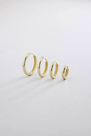 Altın Düz Oval Halka Küpe 1 Cm 2mm