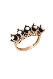 Altın Elmas Görünümlü Beştaş Yüzük