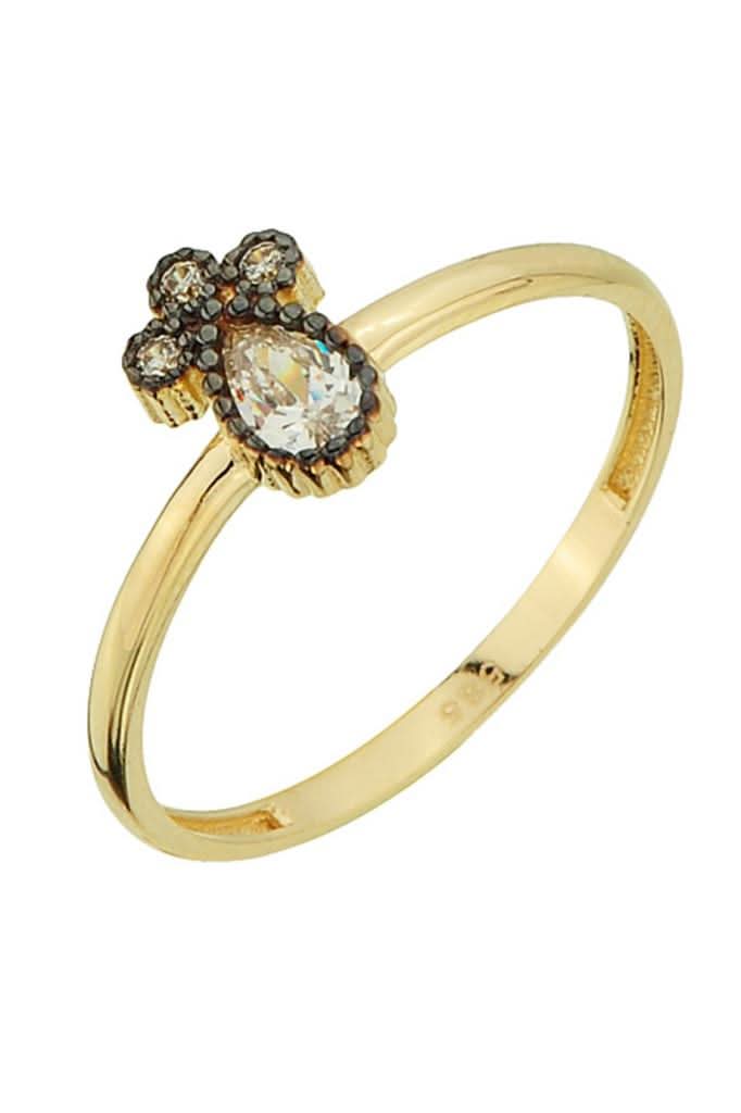 Altın Elmas Görünümlü Yüzük